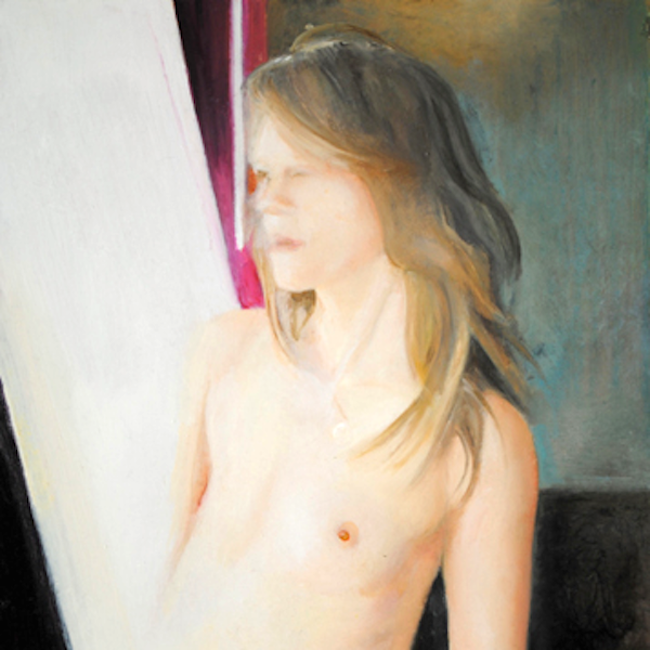 Girl looking out of the window 
